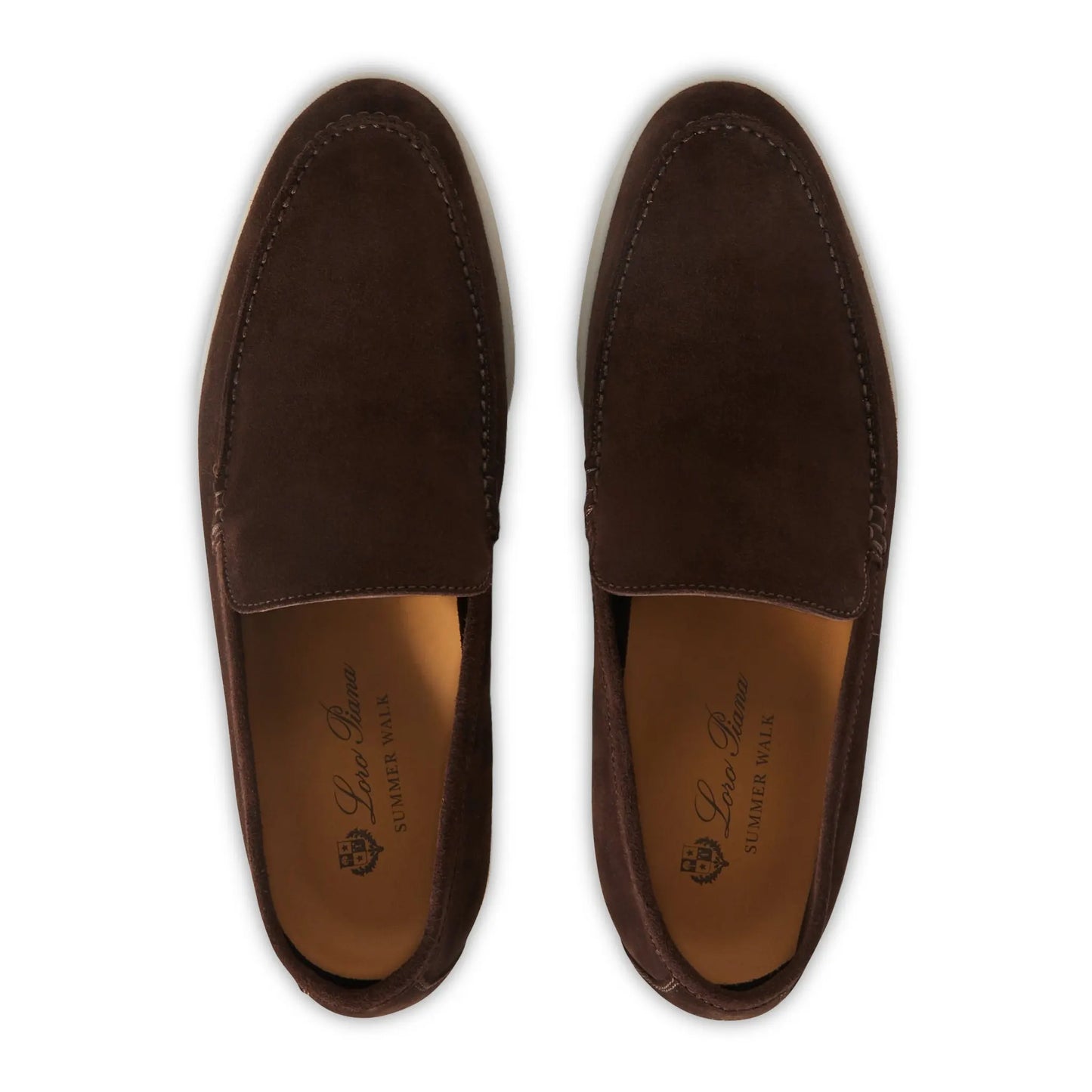 Loro Piana Summer Walk Suede Chocolate Loafers