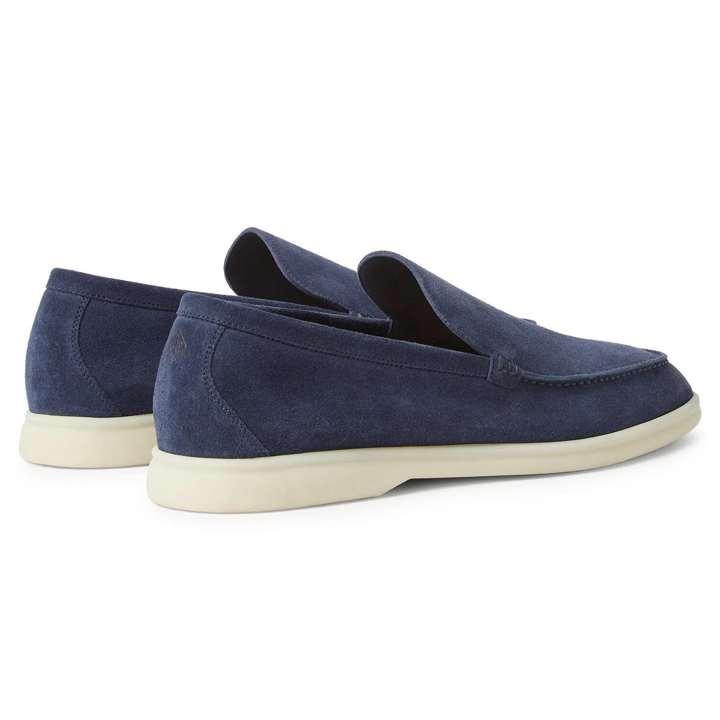 Loro Piana Summer Walk Suede Dark Deep Sea Loafers