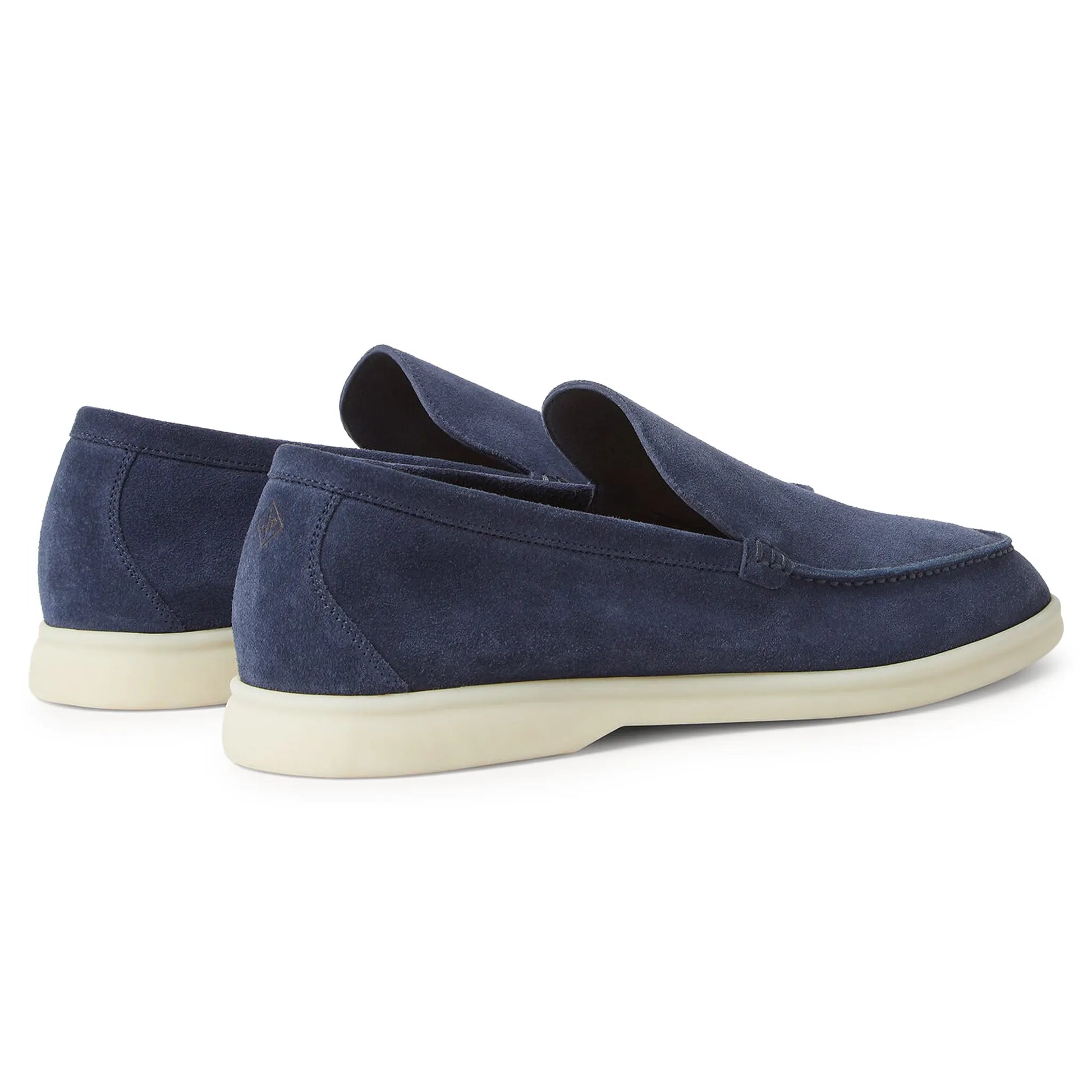 Loro Piana Summer Walk Suede Dark Deep Sea Loafers