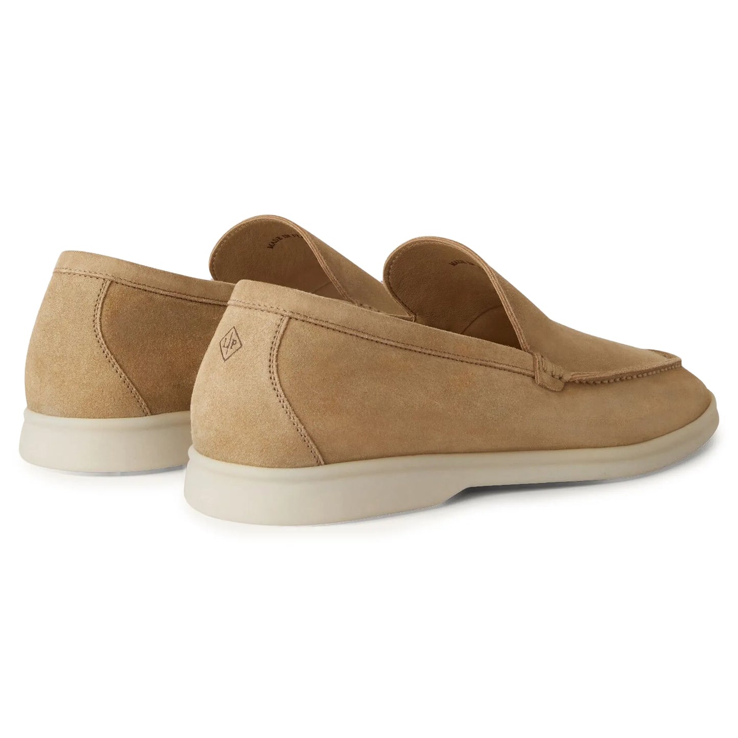 Loro Piana Summer Walk Suede Light Wood Smoke Loafers
