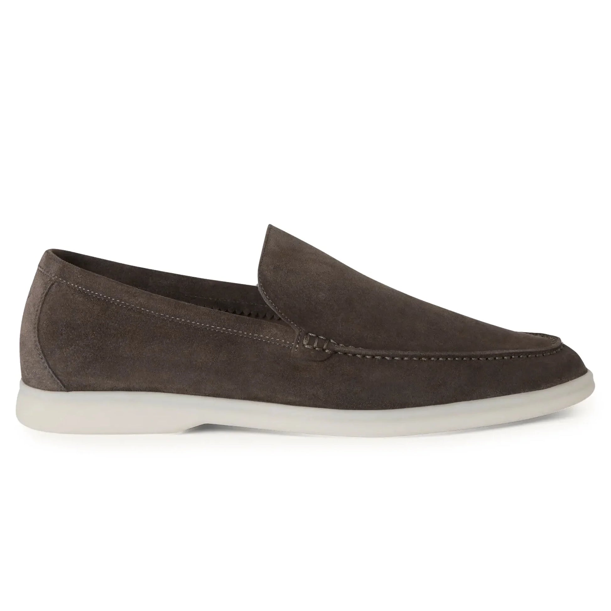 Loro Piana Summer Walk Suede Warm Grey Loafers