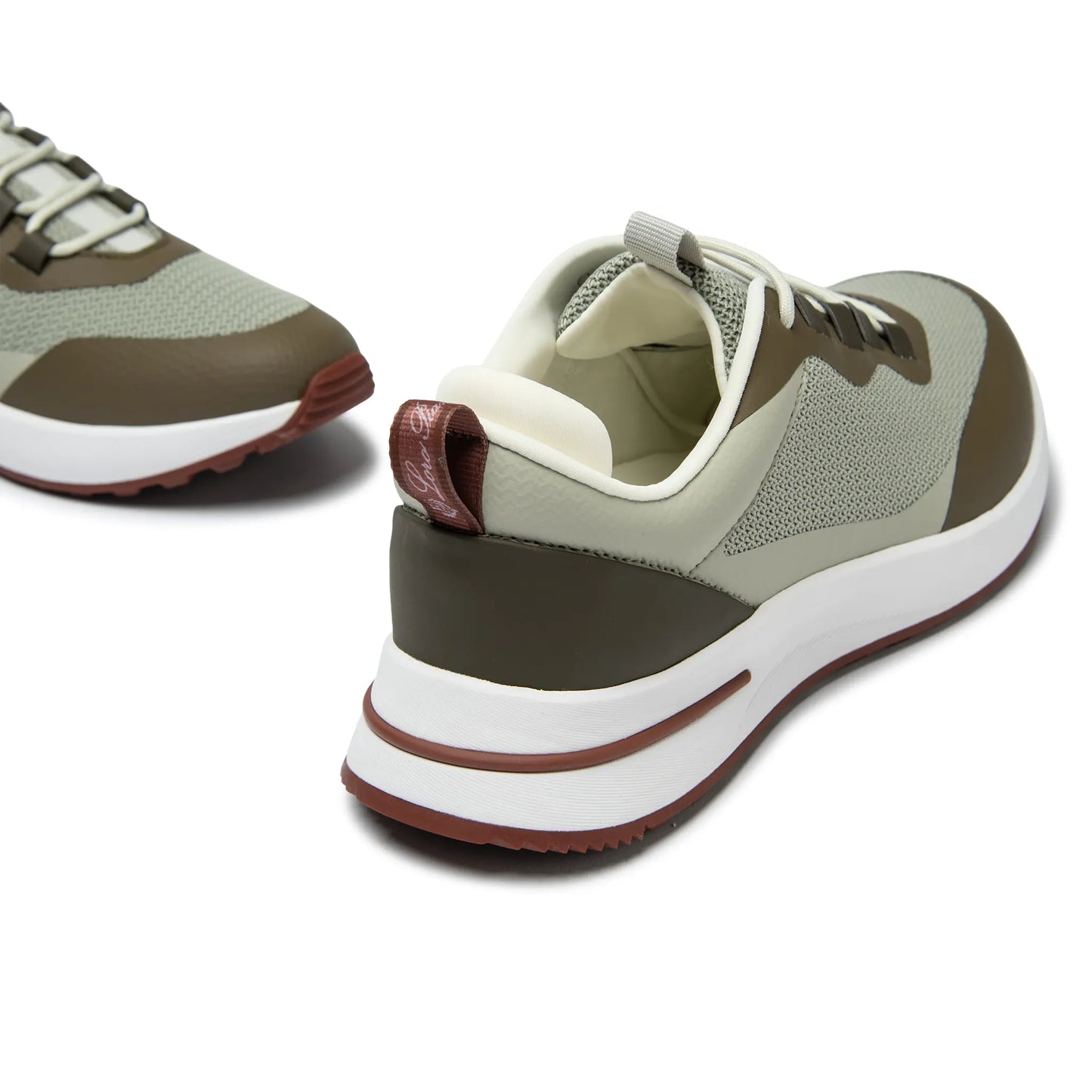Loro Piana Week End Walk Frost Dark Green Linen Mesh Sneaker