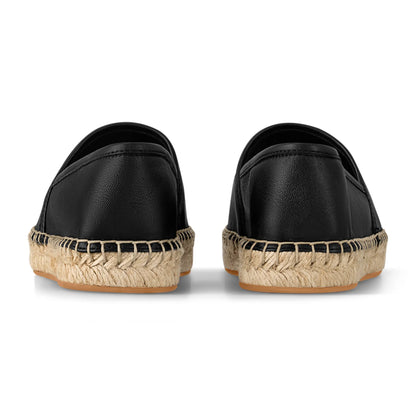 Louis Vuitton Starboard Leather Black Espadrilles
