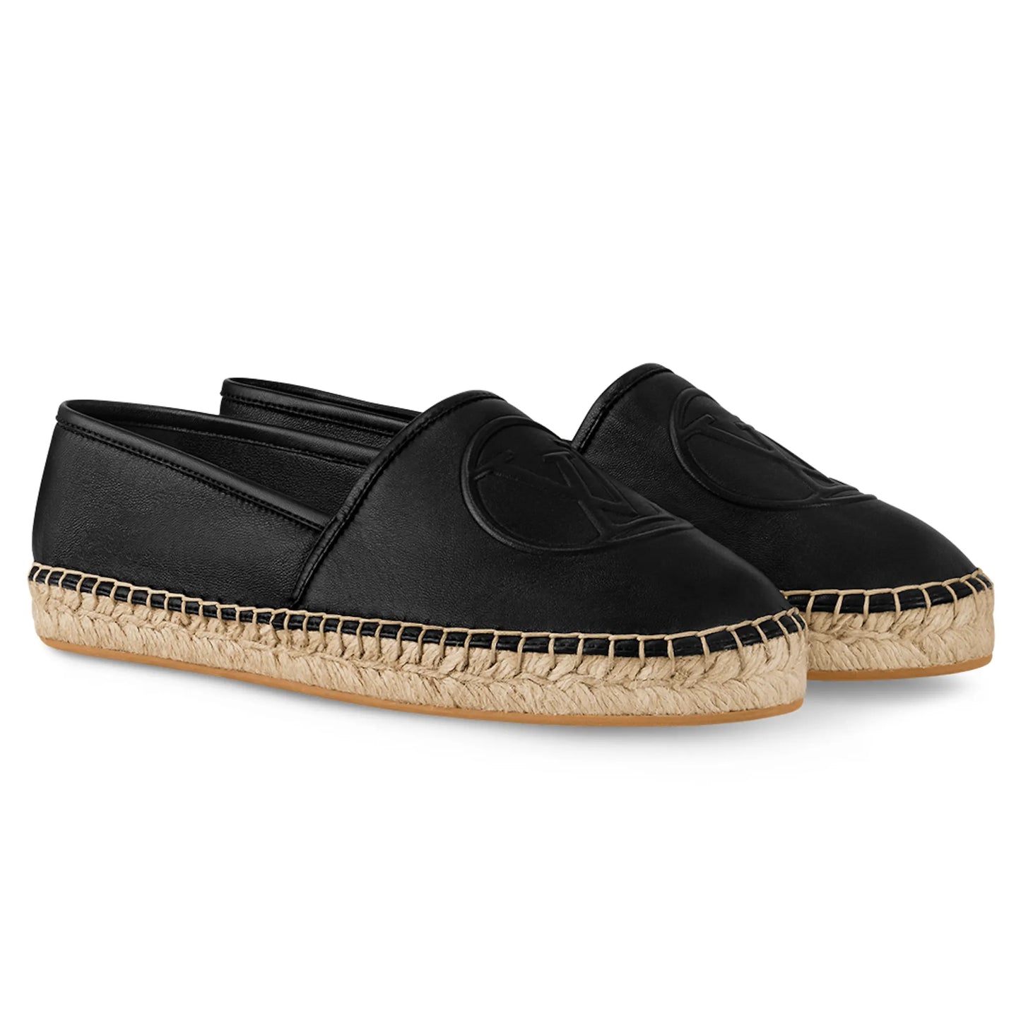 Louis Vuitton Starboard Leather Black Espadrilles