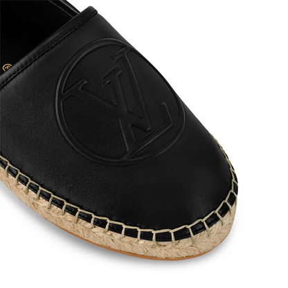 Louis Vuitton Starboard Leather Black Espadrilles