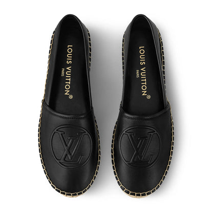 Louis Vuitton Starboard Leather Black Espadrilles