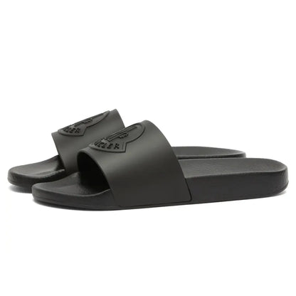 Moncler Basile Logo Black Sliders