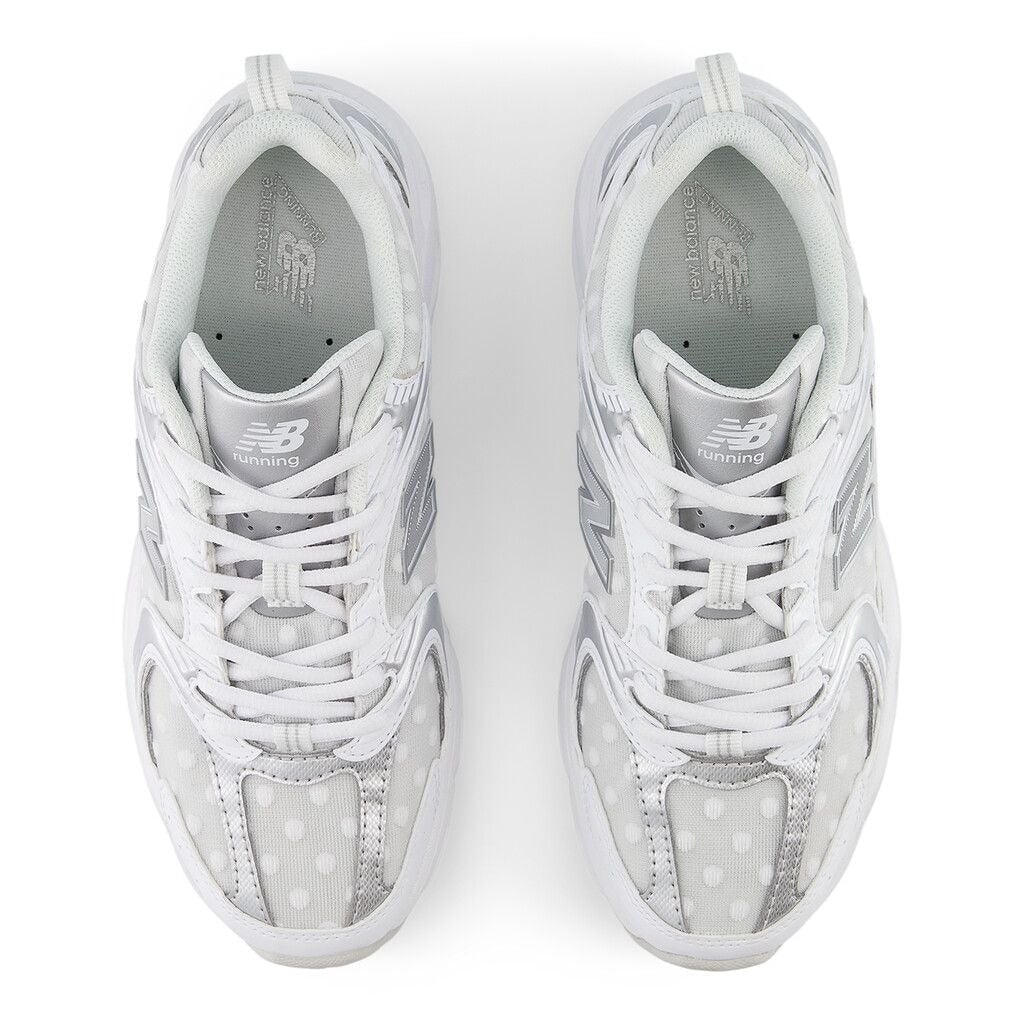 Men's/Women's New Balance 530 "White Silver Metallic Polka Dots"