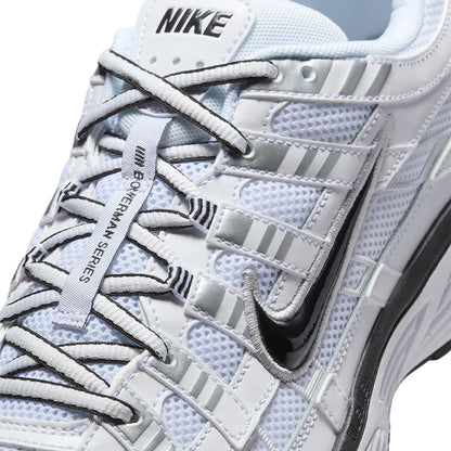 Nike P-6000 White Metallic Silver Black