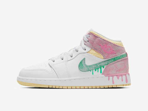 Air Jordan 1 Mid Paint Drip (GS)