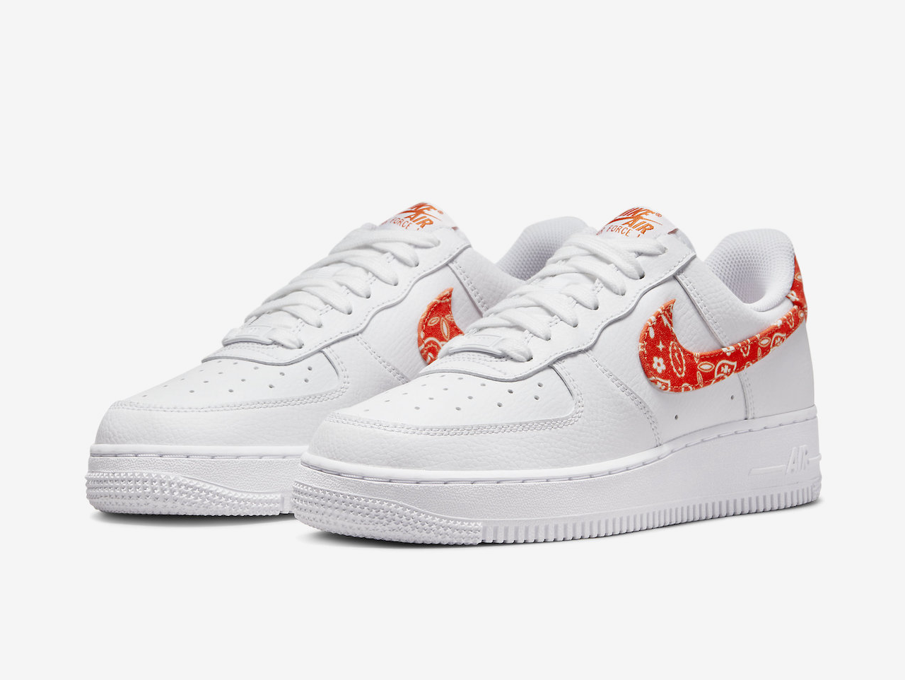 Nike Air Force 1 Low White Orange Paisley (W)