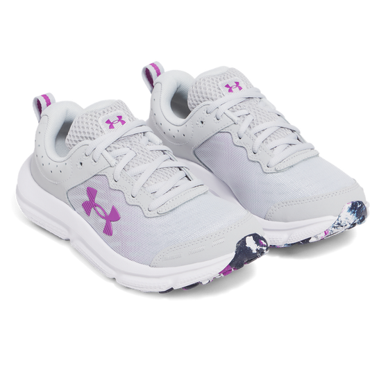 Women's Under Armour Charged Assert 10 Running Shoes "Grey Grey"