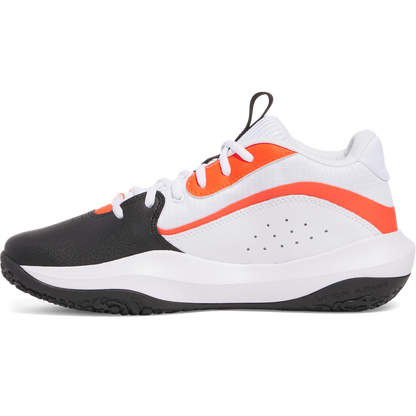 Men's/Women's Under Armour Lockdown 7 Basketball Shoes "White Black Ares Red"